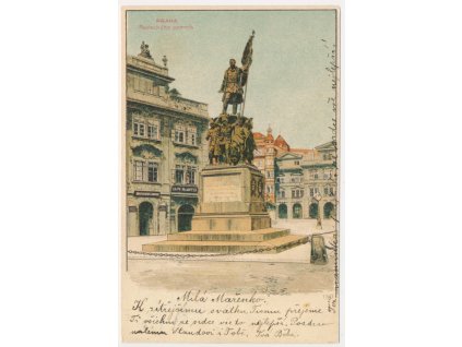 49 - Praha, Radeckého pomník, prošlá poštou 1904