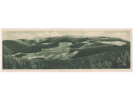 58 - Semilsko, Krkonoše, Panorama Míseček, velký formát, cca 1935