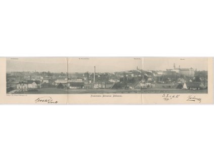 38 - Náchodsko, Broumov, Pohled na město, velký formát, cca 1899