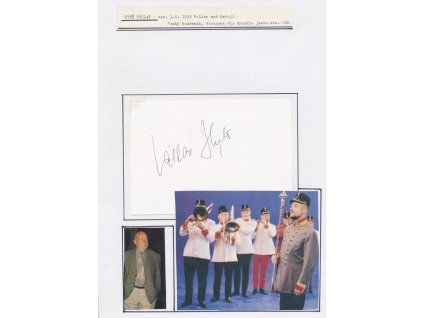 Hybš Václav (1935), český hudebník, dirigent, sběratelský list s vl. podpisem