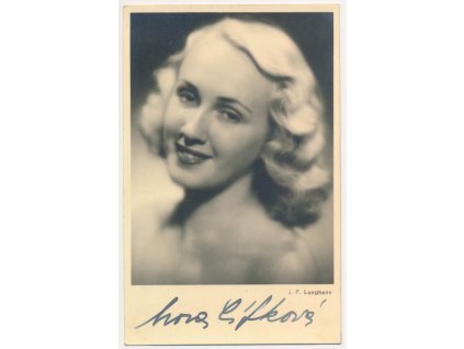 Cífková Nora (1920-2017), česká herečka, portrétová pohlednice vl. podpisem