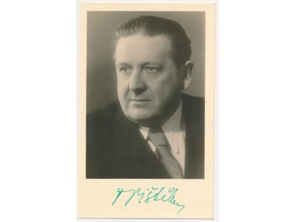 Pištěk Theodor (1895-1960), český herec, portrétová pohlednice s vl. podpisem
