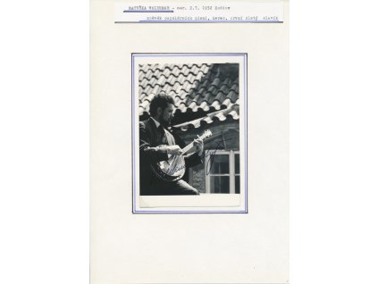 Matuška Waldemar (1932-2009), zpěvák, herec, sběratelský list s vl. podpisem