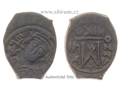 Mauricius Tiberius (582-602), 1/2 Follis (20 Nummi), Nicomedia, SB 512, stav 1/1