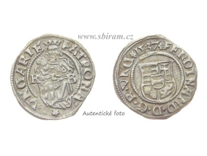 Ferdinand I.(1526 - 1564), Ag (stříbrná) mince 1 Denár, 1537 KB, stav 1/1