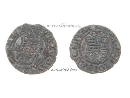 Rudolf II. (1572 - 1612), Ag (stříbrná) mince 1 Denár, 1592 KB, stav 1/1