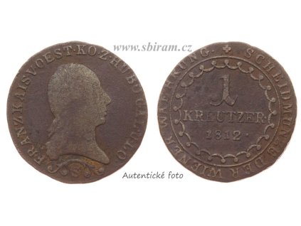 František II. (1768 - 1835), mince 1 Krejcar, 1812 S, slušná oběhová jakost