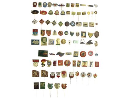 ČSSR, sestava cca 100 kusů převážně podnikových a sportovních odznaků