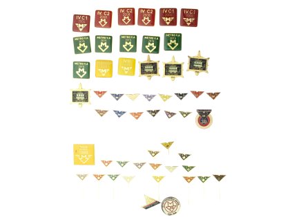 ČSSR, sestava cca 55 kusů převážně podnikových a sportovních odznaků