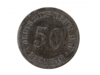 Německo, mince 50 Pfg, 1876 A, stav 2/2