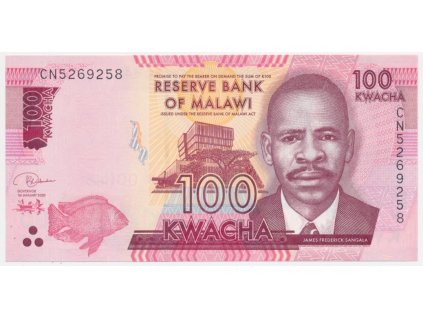 Malawi, 100 Kwacha, 2020, stav UNC