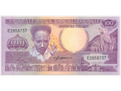 Surinam, 100 Gulden, 1986, stav UNC
