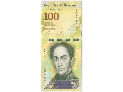 Venezuela, 100 Bolívares, 2017, stav UNC