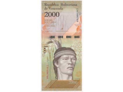 Venezuela, 2000 Bolívares, 2016, stav UNC