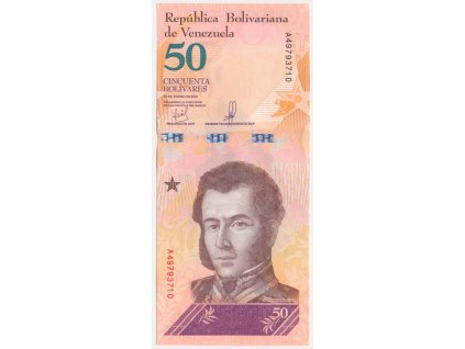 Venezuela, 50 Bolívares, 2018, stav UNC