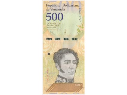 Venezuela, 500 Bolívares, 2018, stav UNC