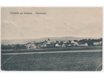 34 - Lounsko, Blatno (Pladen), celkový pohled na obec, cca 1917