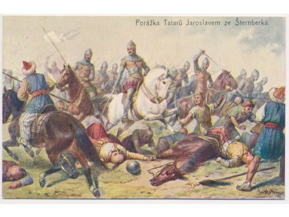Porážka Tatarů Jaroslavem ze Šternberka, cca 1930