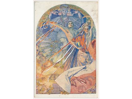 Oficiální dopisnice ČOS k VIII. sletu všesokolskému 1926, dle orig. A. Muchy