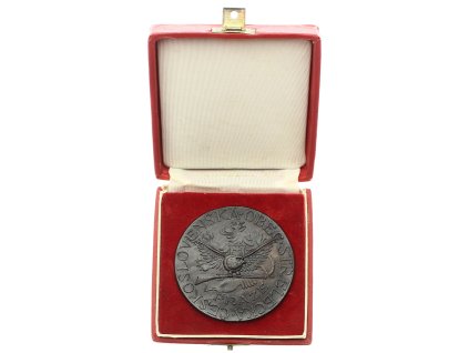 ČSSR, AE jednostranná pamětní medaile Československá obec střelecká v Praze, okolo roku 1935