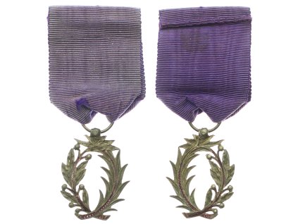 Francie, AE Řád akademických palem, stuha, smalty, stav 1/1/1