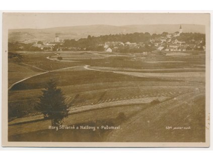 28 - Klatovsko, Stříbrné Hory, celkový pohled, cca 1935