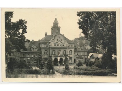 20 - Jablonecko, Janov nad Nisou, radnice, cca 1950