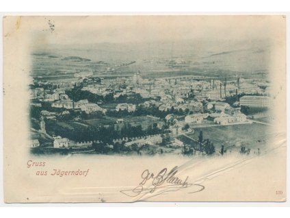 06 - Bruntálsko, Krnov (Jägerndorf), celkový pohled, cca 1898, vada-lom