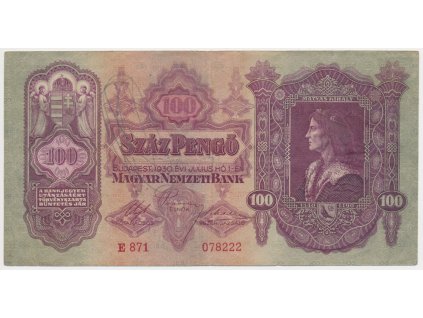 Maďarsko, 100 Pengö, 1930, oběhový stav