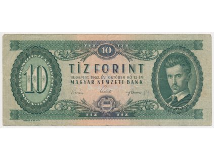 Maďarsko, 10 Forintů, 1962, oběhový stav