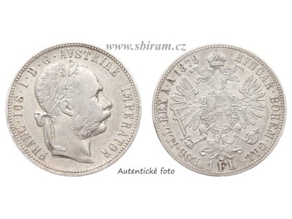 Rakousko - Uhersko, Ag (stříbrná) mince 1 Zlatník, 1879...viz autentické foto