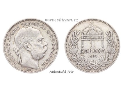 Rakousko - Uhersko, Ag (stříbrná) mince 1 Koruna, 1894 KB...viz autentické foto