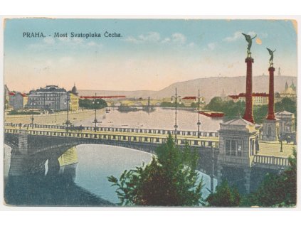 49 - Praha, pohled na most Svatopluka Čecha, cca 1917