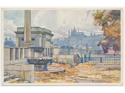 49 - Praha, partie u Mánesova mostu, cca 1924