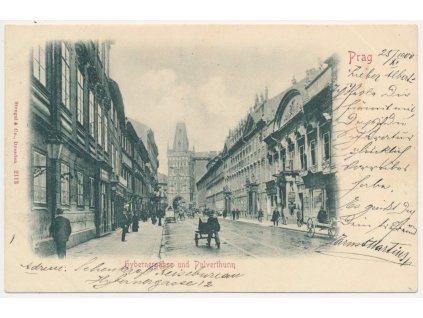 49 - Praha, oživená Hybernská ulice, cca 1903