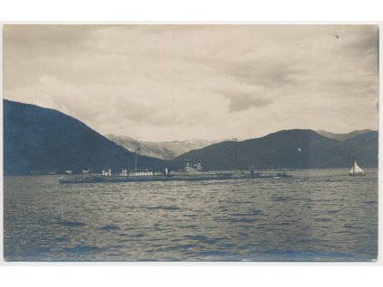 K.U.K. Kriegsmarine, pohled na plující německou ponorku, cca 1915