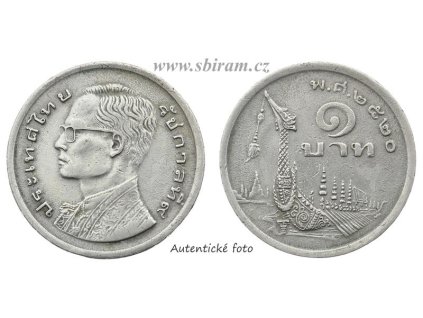 Thajsko, mince 1 Baht, 1977...viz autentické foto