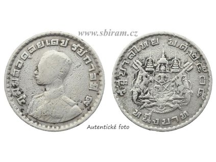 Thajsko, mince 1 Baht, 1962...viz autentické foto