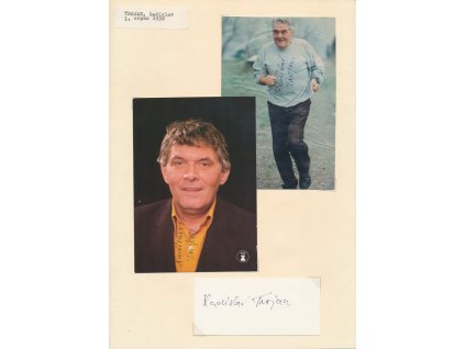 Trojan Ladislav (1932-2022), český herec, sběratelský list s vl. podpisem
