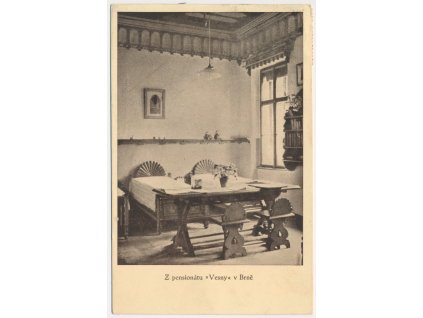 04 - Brno, interiér Penzionátu Vesna, cca 1915