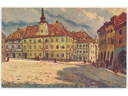 19 - Hradec Králové, Malé náměstí, J. Panuška, cca 1925