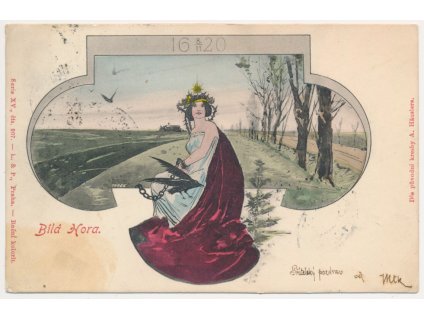 49 - Praha, Bílá Hora, koláž, dle původní kresby A. Häuslera, 1900