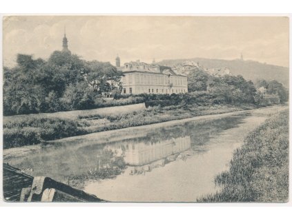 49 - Praha, Zbraslav, pohled na zámek a okolí, cca 1920