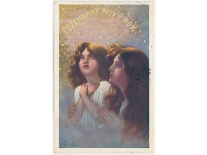 Novoroční přání, "Požehnaný Nový rok!", cca 1938