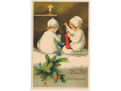 Veselé Vánoce, Děti s punčoškami, cca 1934