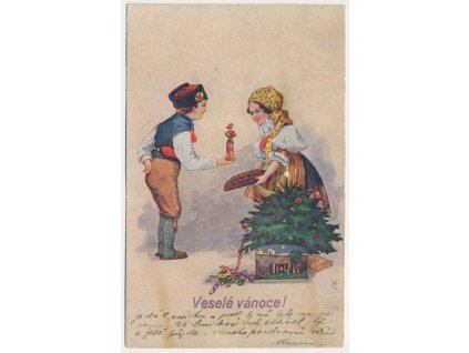 Veselé Vánoce, Lidové kroje, cca 1922