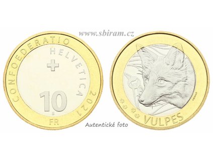 Švýcarsko, pamětní mince 10 Franků, 2021...viz autentické foto