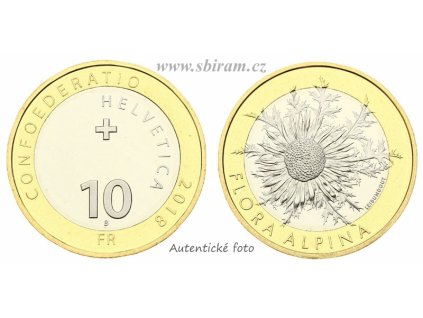Švýcarsko, pamětní mince 10 Franků, 2018...viz autentické foto