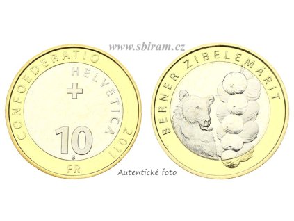 Švýcarsko, pamětní mince 10 Franků, 2011...viz autentické foto