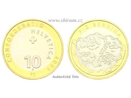 Švýcarsko, pamětní mince 10 Franků, 2006...viz autentické foto